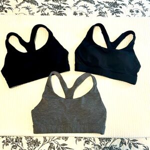Athleta Ultimate Bra - Size XS - 2 black and 1 gray
